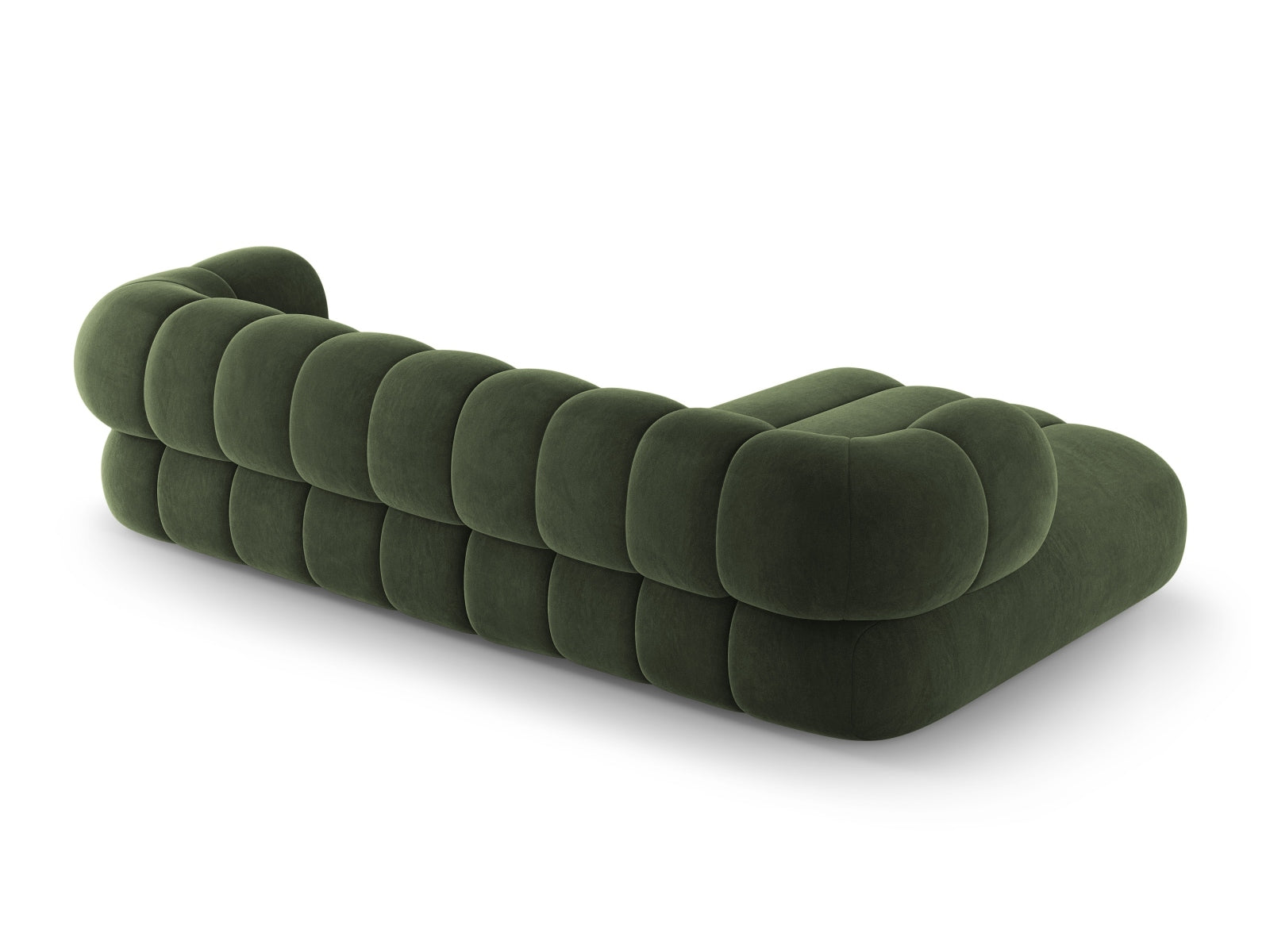 Erleben Sie das Koge Velour Ecksofa links – ein stilvolles 5-Sitzer Sofa, das höchsten Komfort bietet und Ihr Zuhause elegant ergänzt.