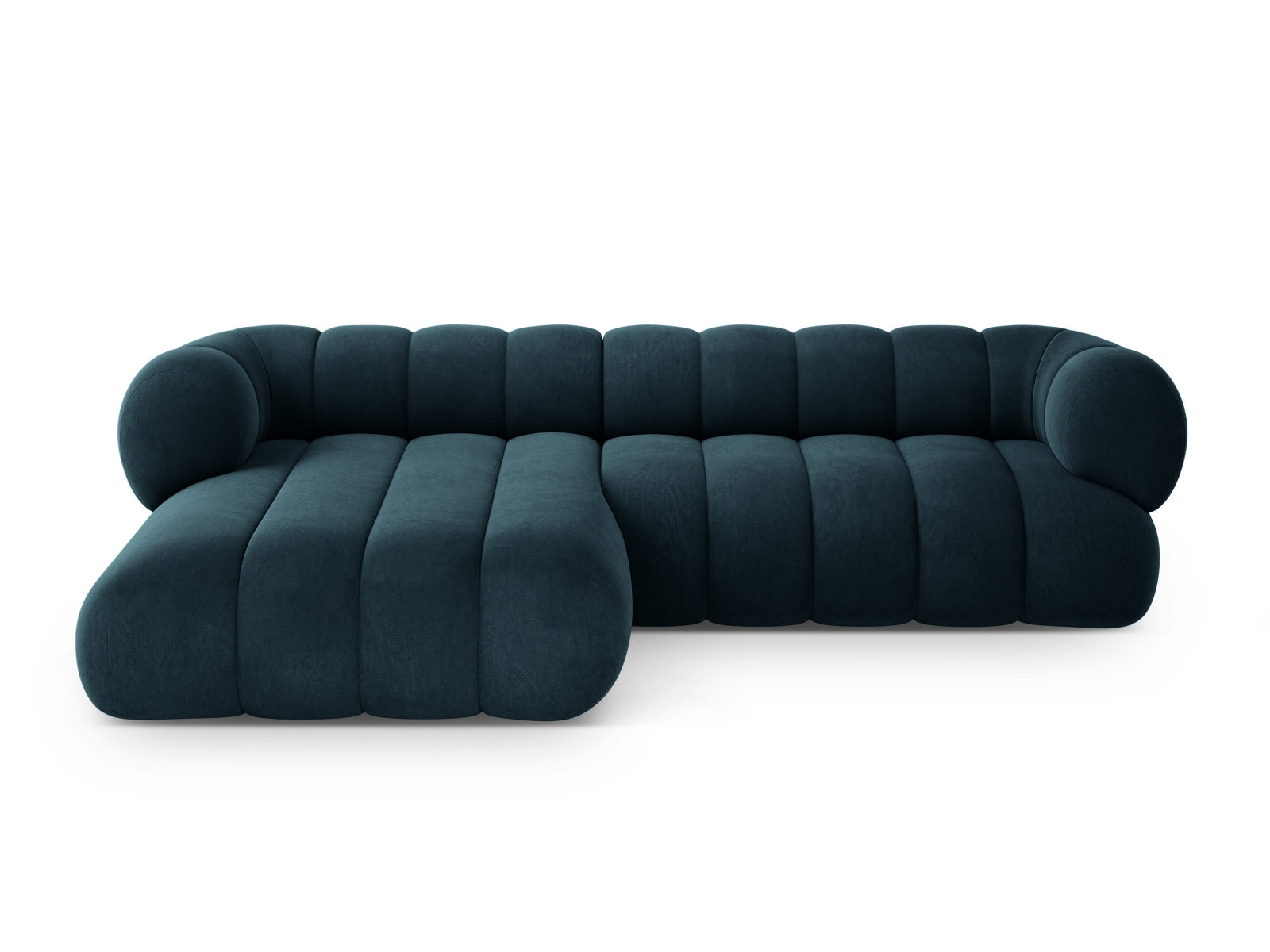 Koge Velour Ecksofa links 5 Sitzer 165cm in Deep Petrol präsentiert im Onlineshop von KAQTU Design AG. Ecksofa links ist von Cosmopolitan Design
