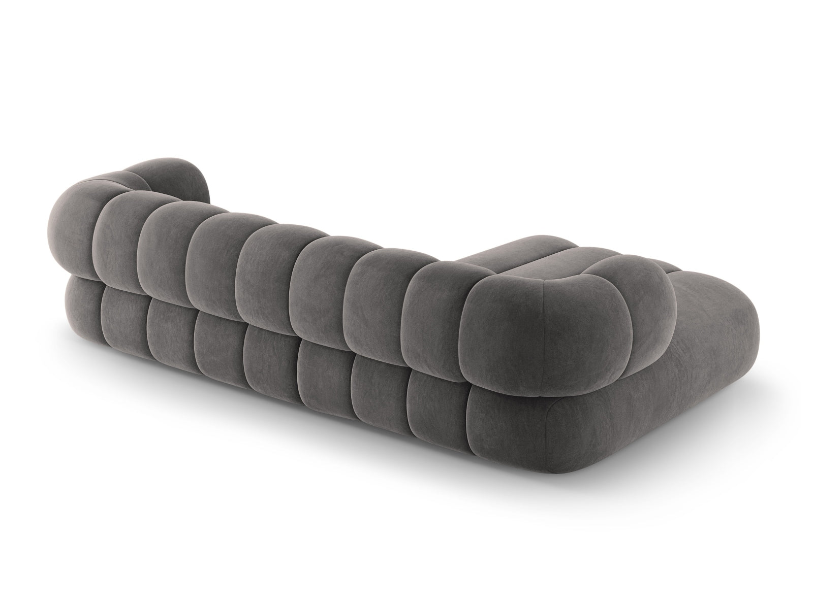 Erleben Sie das Koge Velour Ecksofa links – ein stilvolles 5-Sitzer Sofa, das höchsten Komfort bietet und Ihr Zuhause elegant ergänzt.