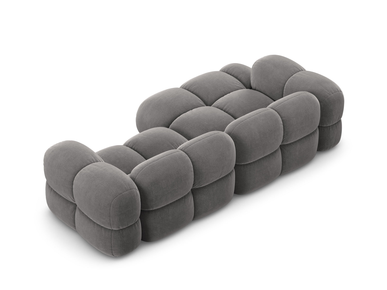 Erleben Sie das Loretto Velour Ecksofa links – ein stilvolles 3-Sitzer Sofa, das Komfort und Eleganz in Ihr Zuhause bringt.