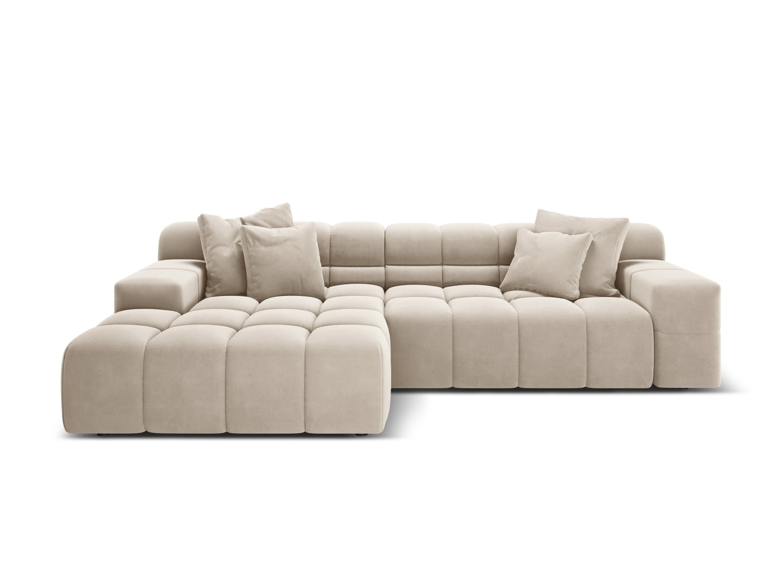 3-Sitzer Ecksofa links Hawaii in Light Beige-Magic Velvet präsentiert im Onlineshop von KAQTU Design AG. Ecksofa links ist von Cosmopolitan Design