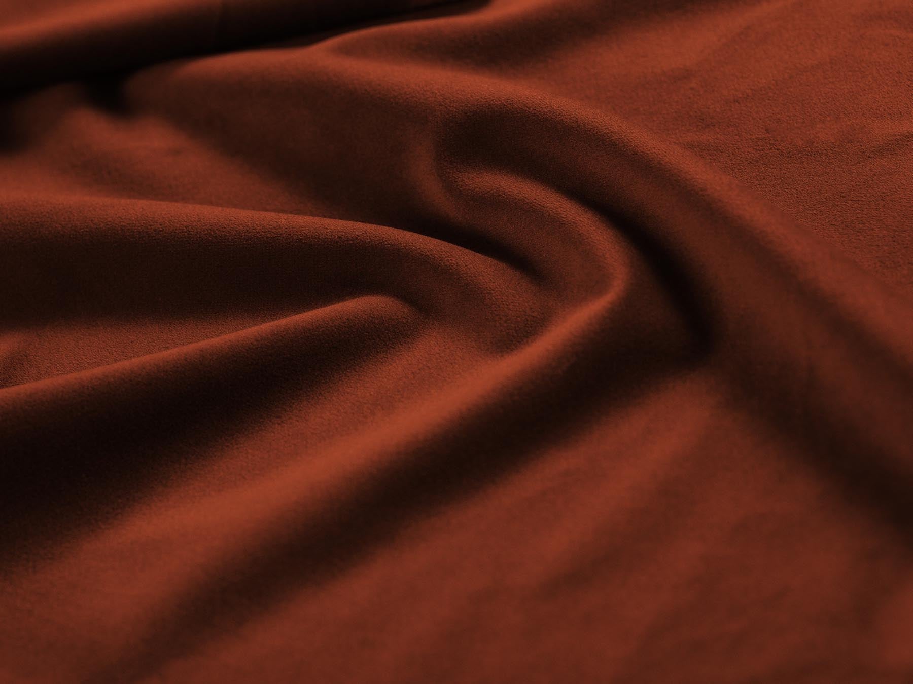 Modernes 3-Sitzer Ecksofa links Hawaii in edlem Auburn-Magic Velvet, perfekt für gemütliche und stilvolle Wohnambiente.