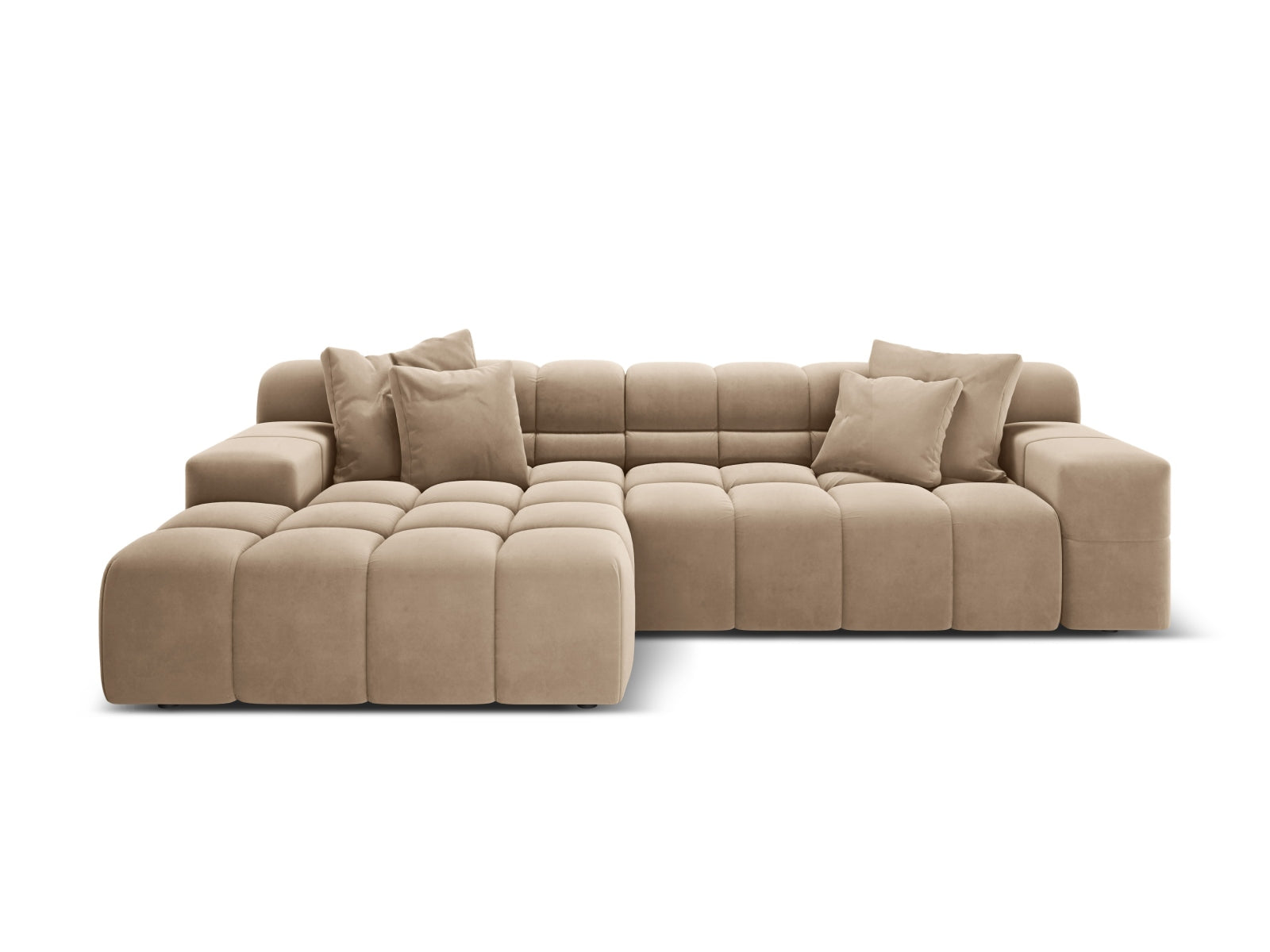 3-Sitzer Ecksofa links Hawaii in Cappuccino-Magic Velvet präsentiert im Onlineshop von KAQTU Design AG. Ecksofa links ist von Cosmopolitan Design
