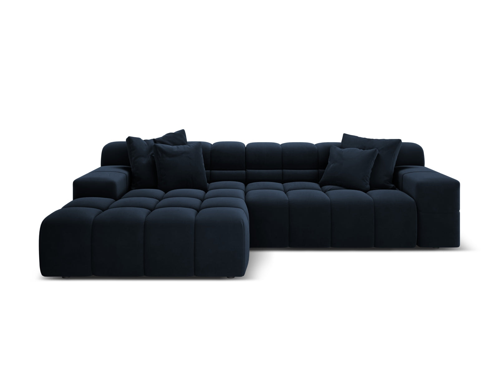 3-Sitzer Ecksofa links Hawaii in Navy Blue-Magic Velvet präsentiert im Onlineshop von KAQTU Design AG. Ecksofa links ist von Cosmopolitan Design
