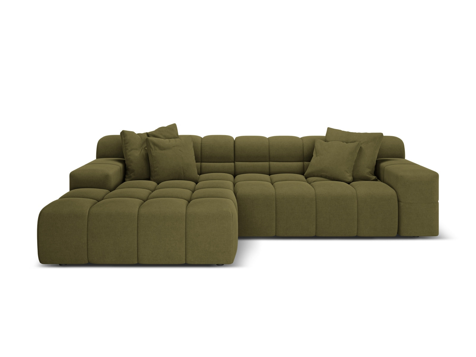 3-Sitzer Ecksofa links Hawaii in Green-Moly präsentiert im Onlineshop von KAQTU Design AG. Ecksofa links ist von Cosmopolitan Design