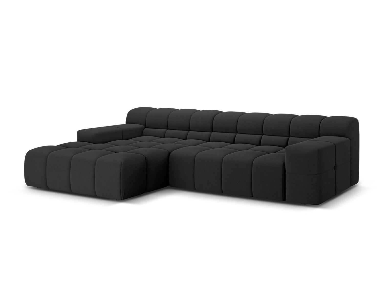 Stylisches 3-Sitzer Ecksofa links Hawaii in elegantem Anthrazit, ideal für moderne Wohnräume, von Cosmopolitan Design.