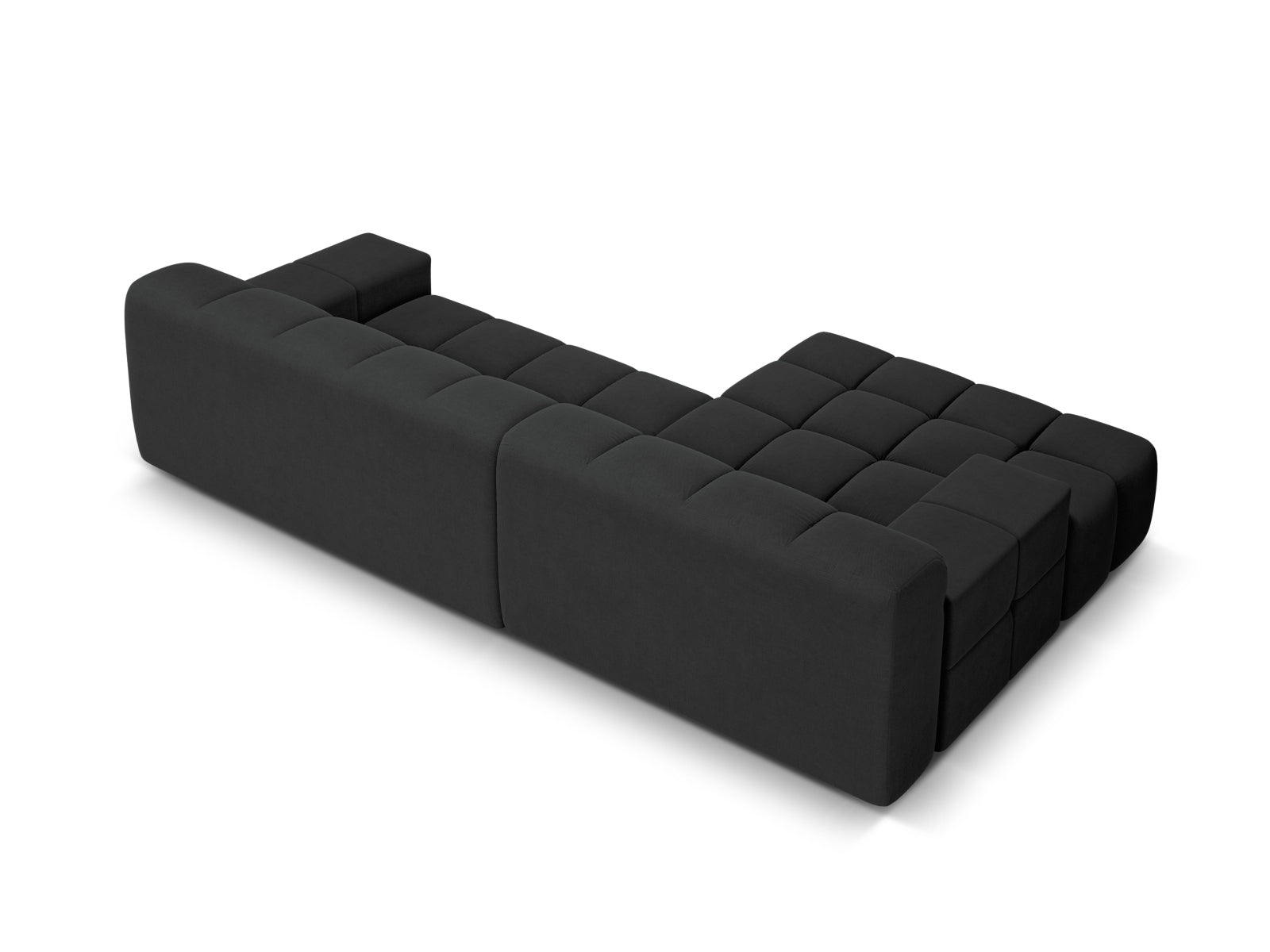 Modernes 3-Sitzer Ecksofa links Hawaii in stilvollem Anthrazit, ideal für gemütliche Wohnräume, entworfen von Cosmopolitan Design.
