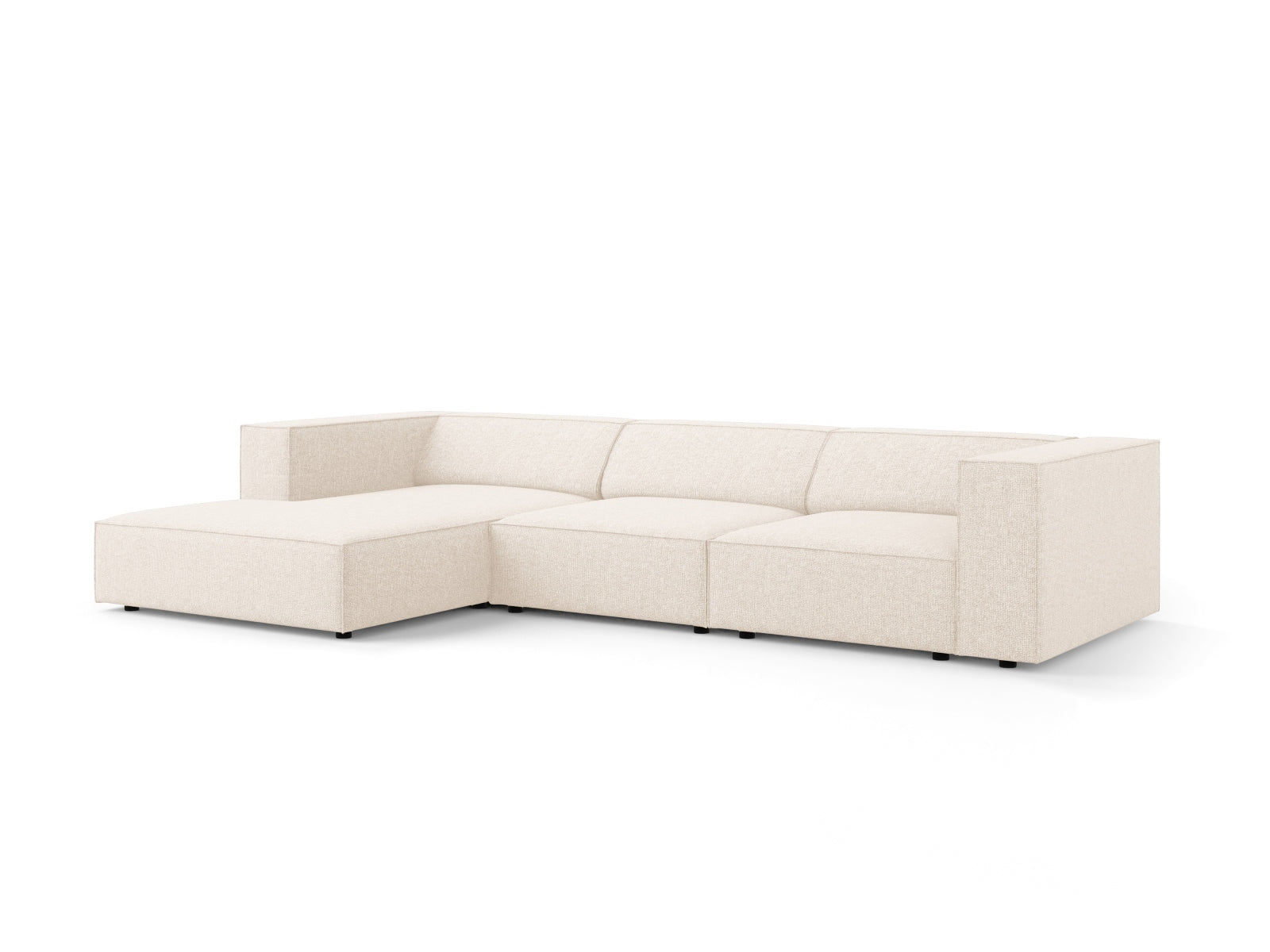 Entdecken Sie das elegante Arendal Ecksofa links 4 Sitzer von Cosmopolitan Design – ideal für zeitgemässe Wohnräume und höchsten Komfort.