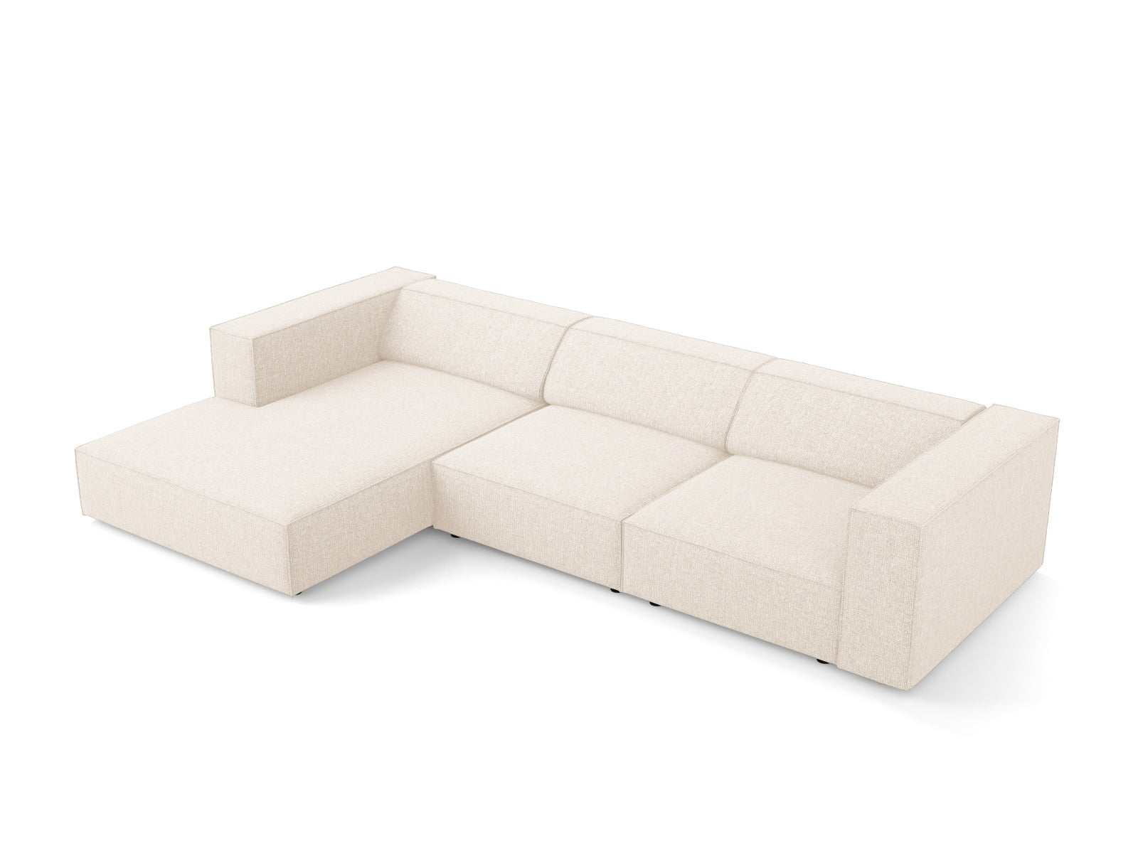 Entdecken Sie das elegante Arendal Ecksofa links 4 Sitzer von Cosmopolitan Design – ideal für zeitgemässe Wohnräume und höchsten Komfort.