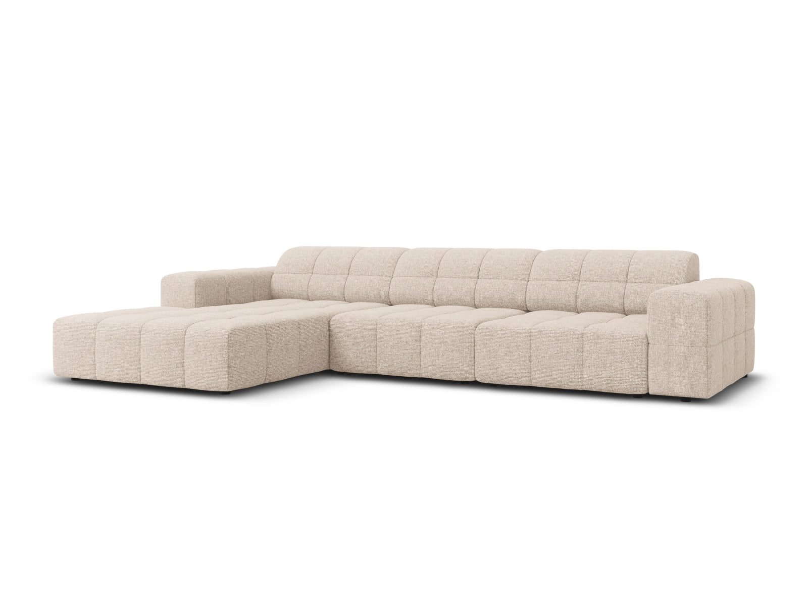 Erleben Sie das Chicago Ecksofa links (166 cm) von Cosmopolitan Design – ein stilvolles 4-Sitzer Sofa, das Komfort und modernes Design perfekt kombiniert.