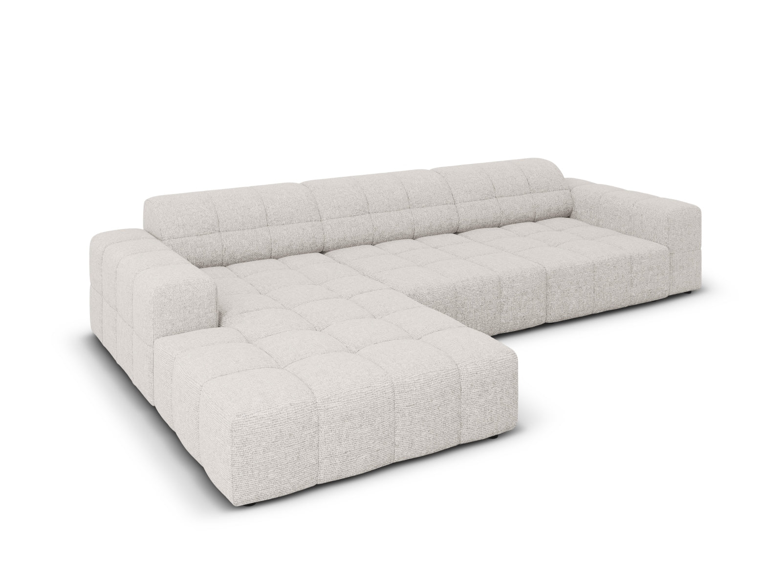 Erleben Sie das Chicago Ecksofa links (166 cm) von Cosmopolitan Design – ein stilvolles 4-Sitzer Sofa, das Komfort und modernes Design perfekt kombiniert.