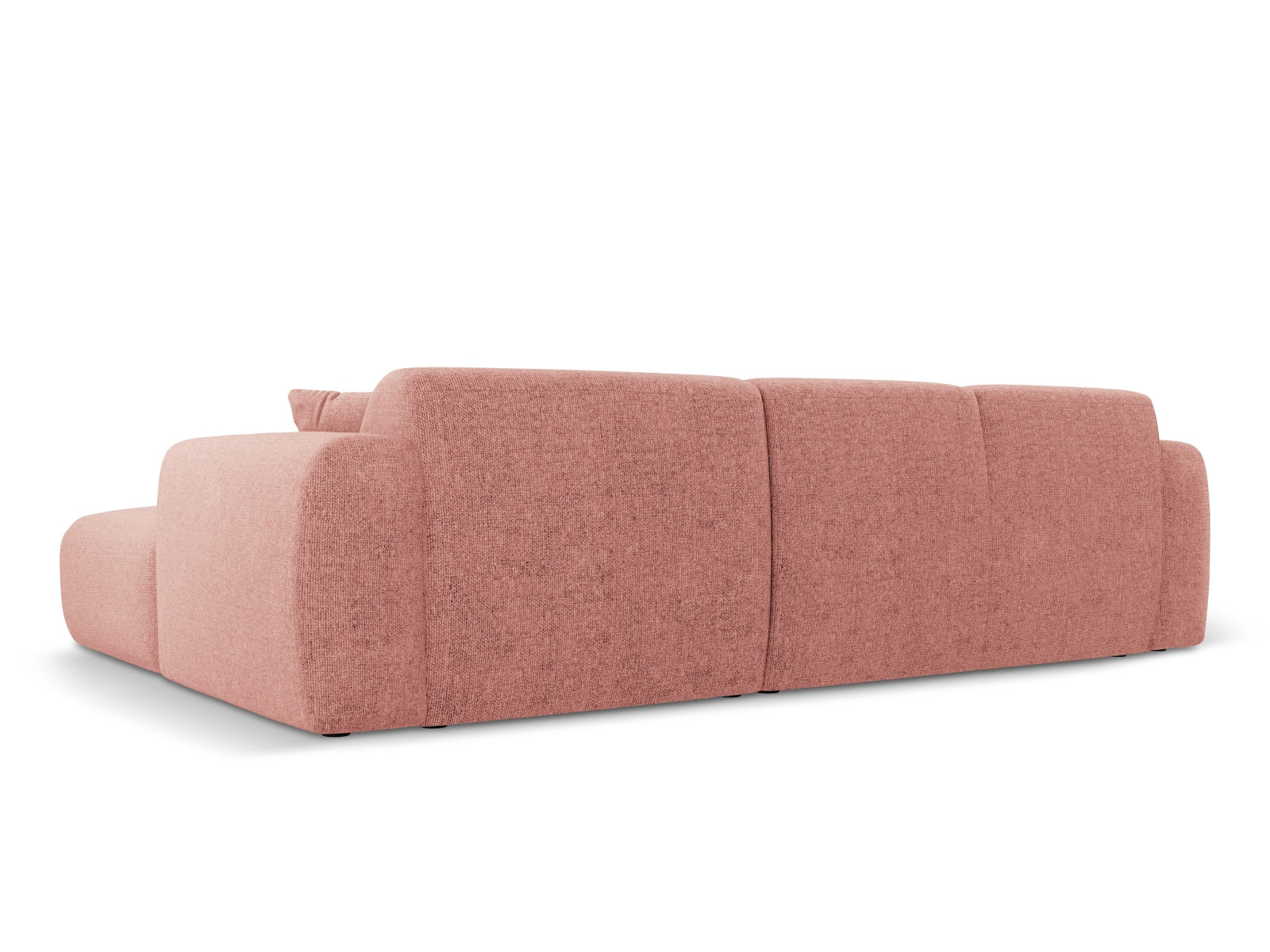 Modernes Nolio L-Sofa links in zartem Rosa, 4-Sitzer mit 170 cm Breite, ideal für gemütliche und stilvolle Wohnräume von Cosmopolitan Design.