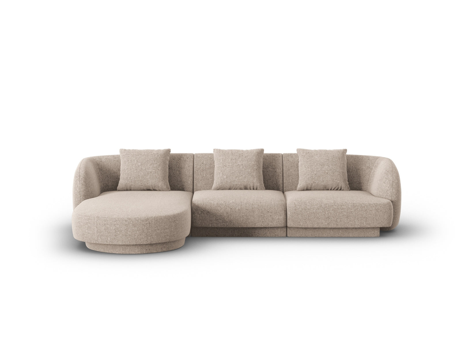 Tulum Ecksofa links 4 Sitzer 156cm in Beige präsentiert im Onlineshop von KAQTU Design AG. Ecksofa links ist von Cosmopolitan Design