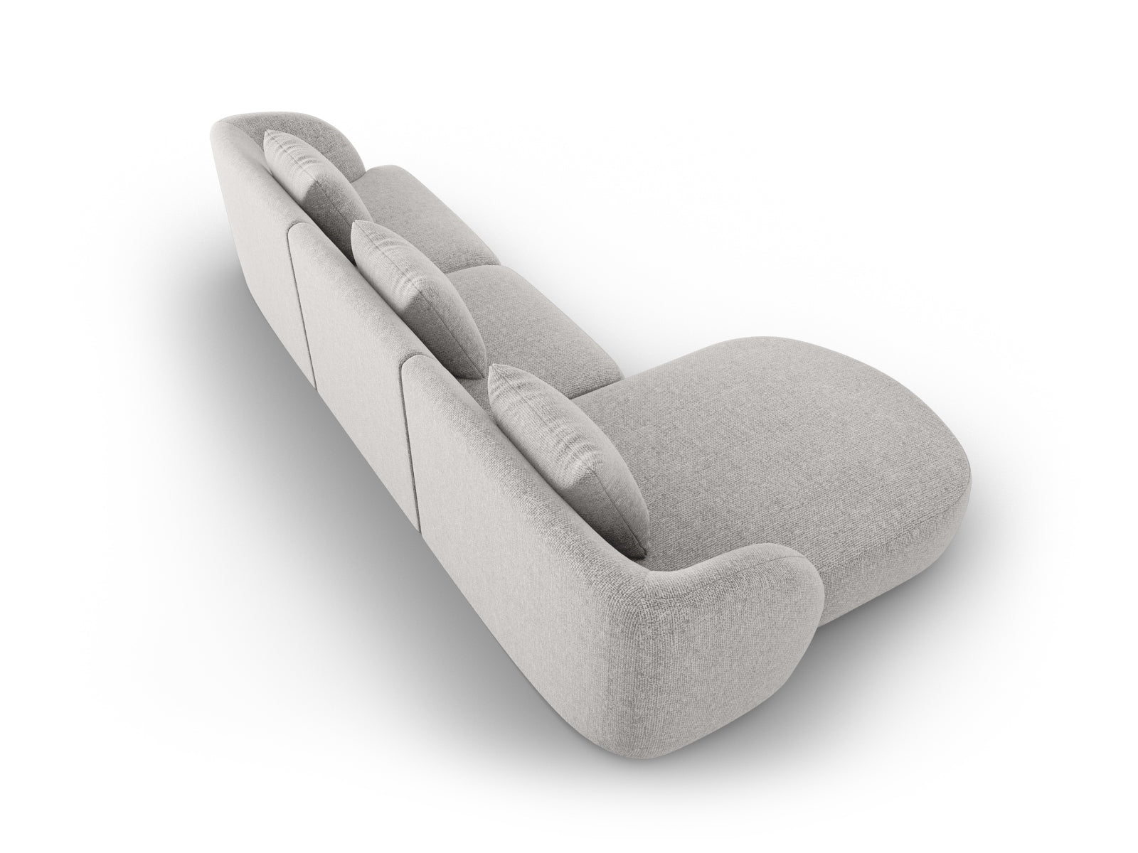 Erleben Sie das stilvolle Tulum Ecksofa links 4 Sitzer (156cm) von Cosmopolitan Design – perfekt für moderne Wohnräume und gemütliche Abende.