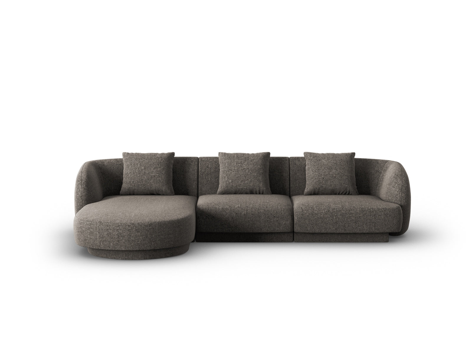 Tulum Ecksofa links 4 Sitzer 156cm in Grey-Haga präsentiert im Onlineshop von KAQTU Design AG. L-Sofa links ist von Cosmopolitan Design