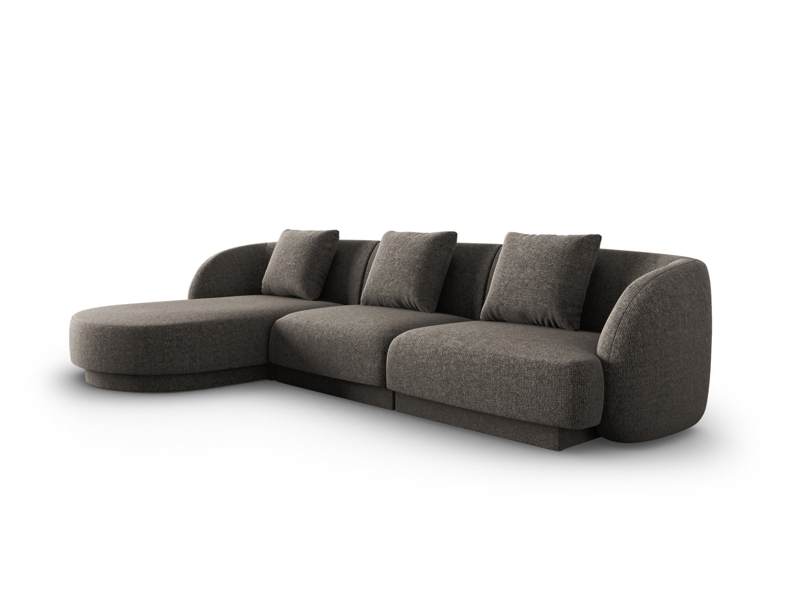 Entdecken Sie das elegante Tulum Ecksofa links 4 Sitzer (156cm) von Cosmopolitan Design – ideal für stilvolle Wohnräume und entspannte Stunden.