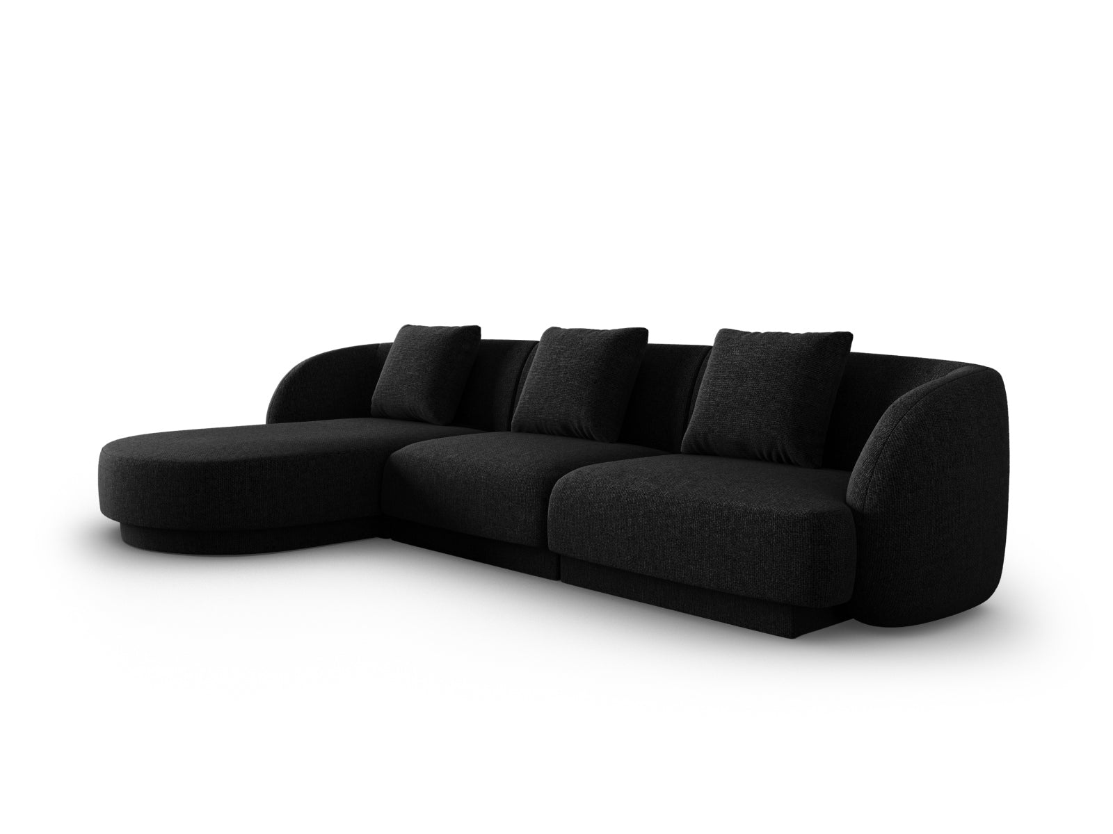 Entdecken Sie das elegante Tulum Ecksofa links 4 Sitzer (156cm) von Cosmopolitan Design – ideal für stilvolle Wohnräume und entspannte Stunden.