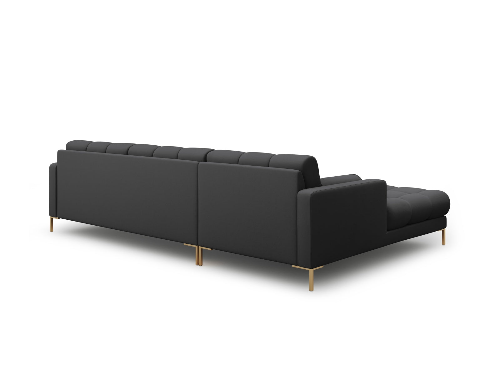 Elegantes 5-Sitzer Ecksofa links Bali in stilvollem Dunkelgrau, perfekt für gemütliche Abende und modernes Wohndesign von Cosmopolitan Design.