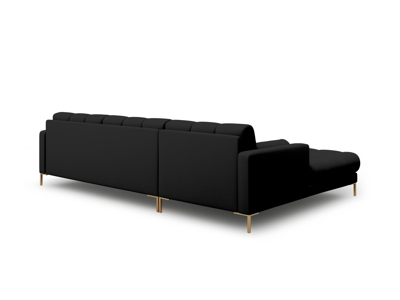 Modernes 5-Sitzer Ecksofa links Bali in stilvollem Schwarz und Neve, perfekt für gemütliche Abende und stilvolle Einrichtung.