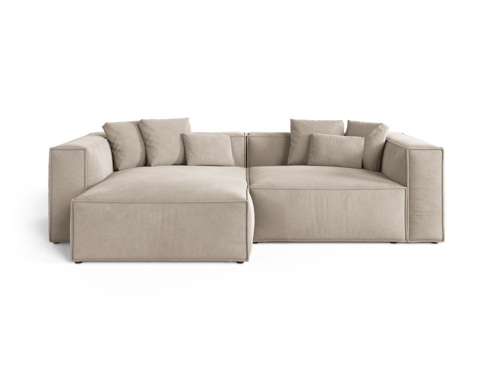 3-Sitzer Ecksofa links Aveiro in Light Beige-Casino präsentiert im Onlineshop von KAQTU Design AG. Ecksofa links ist von Cosmopolitan Design