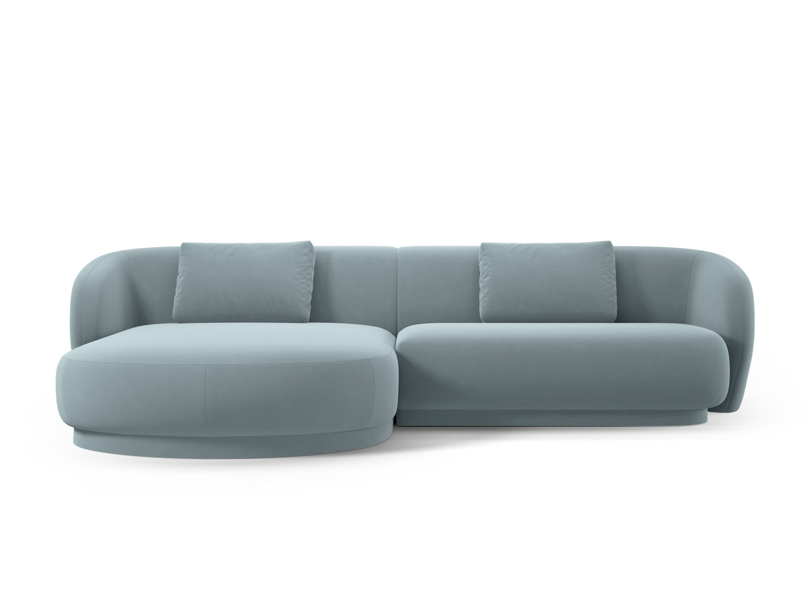 Erleben Sie das Camden Velour links Ecksofa von Cosmopolitan Design – ein stilvolles 4-Sitzer Sofa, das Komfort und modernes Design perfekt kombiniert.