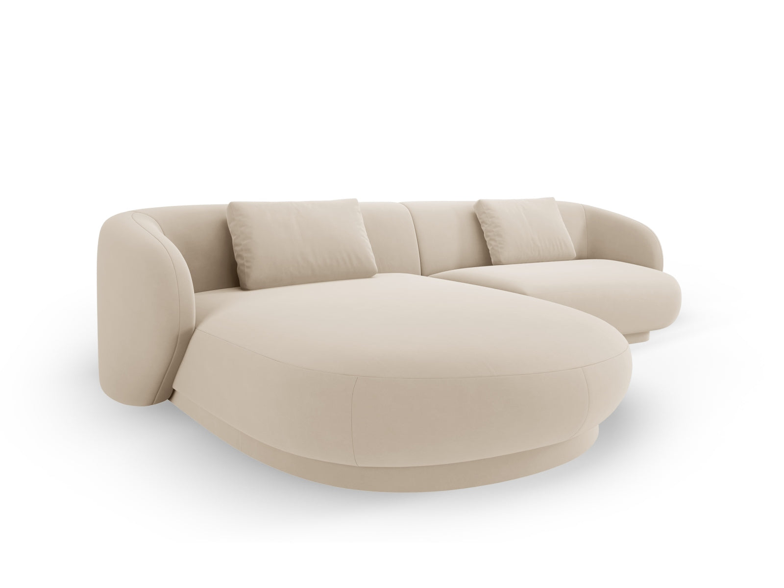 Erleben Sie das Camden Velour links Ecksofa von Cosmopolitan Design – ein stilvolles 4-Sitzer Sofa, das Komfort und modernes Design perfekt kombiniert.