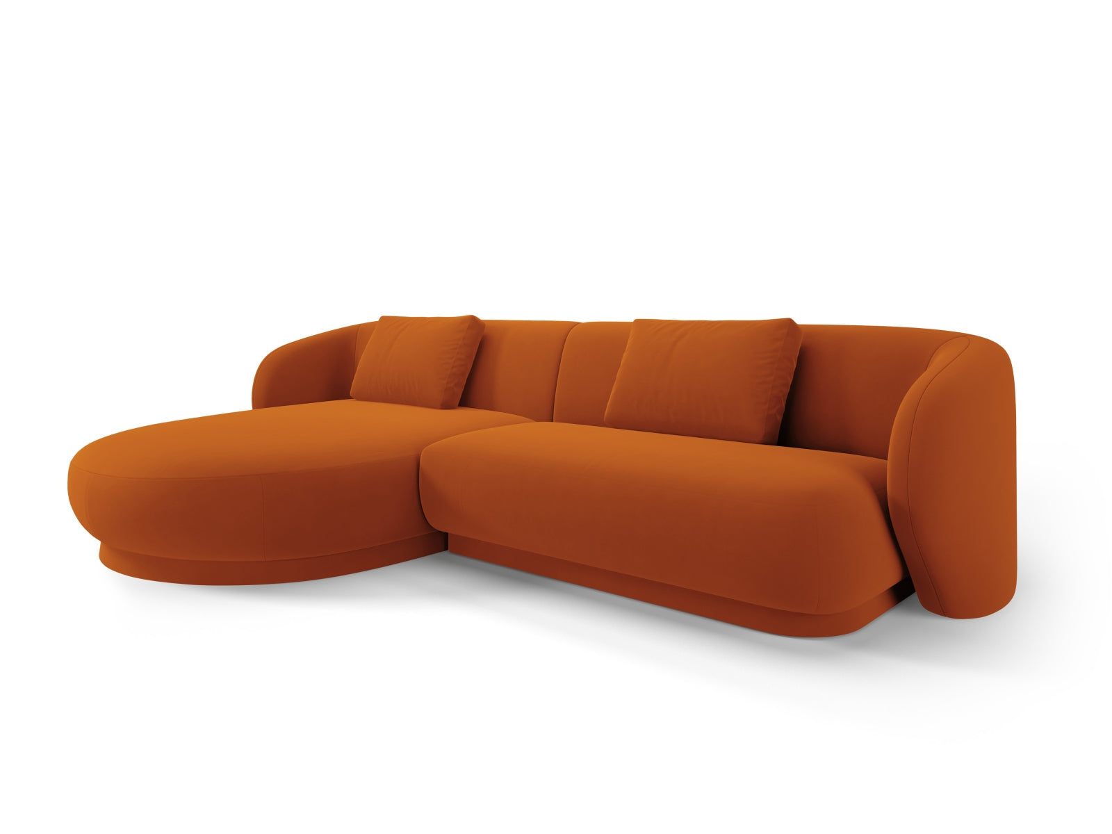 Camden Velour links Ecksofa 4 Sitzer in Terracotta präsentiert im Onlineshop von KAQTU Design AG. Ecksofa links ist von Cosmopolitan Design