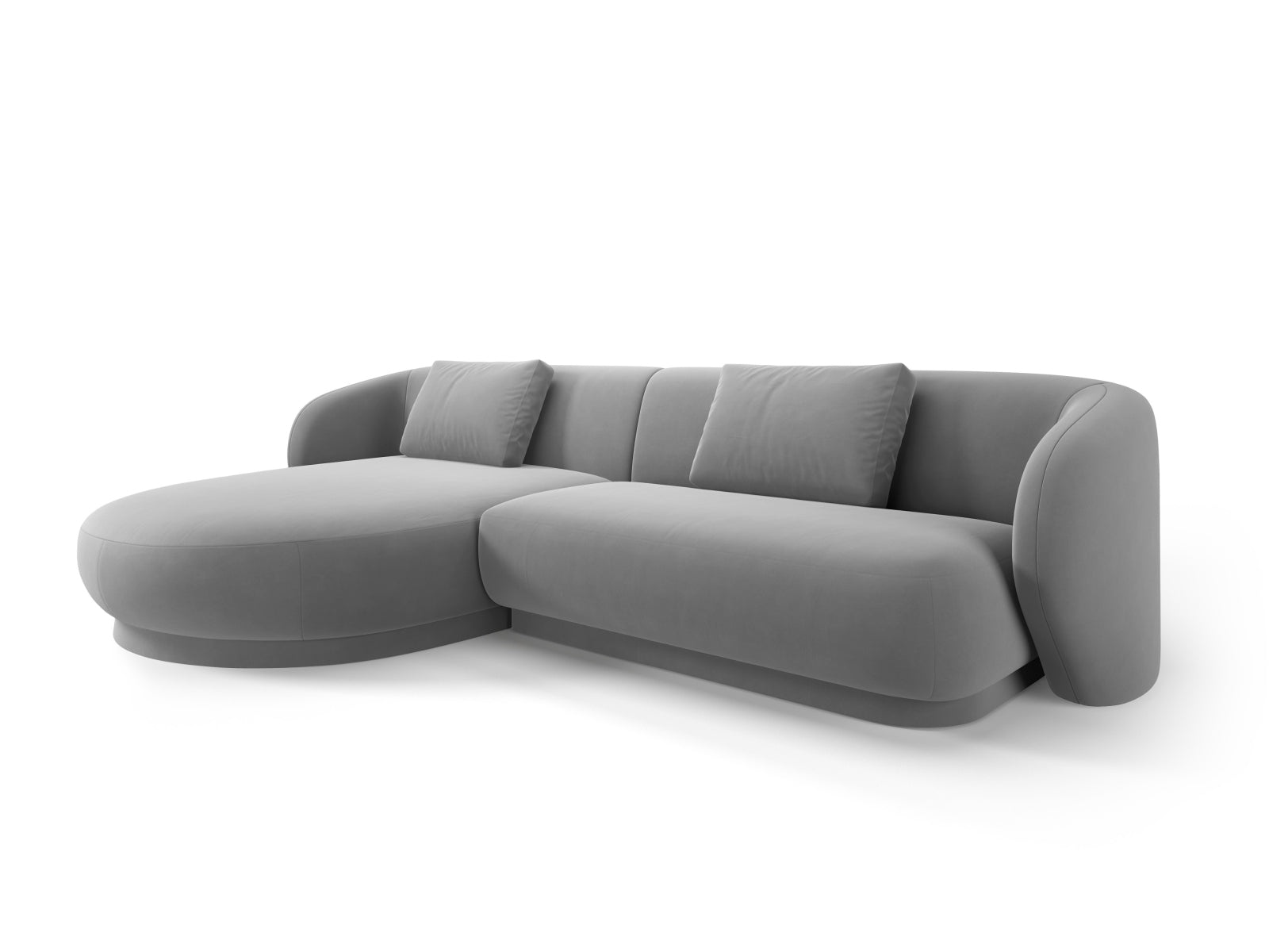 Camden Velour links Ecksofa 4 Sitzer in Light Grey präsentiert im Onlineshop von KAQTU Design AG. Ecksofa links ist von Cosmopolitan Design