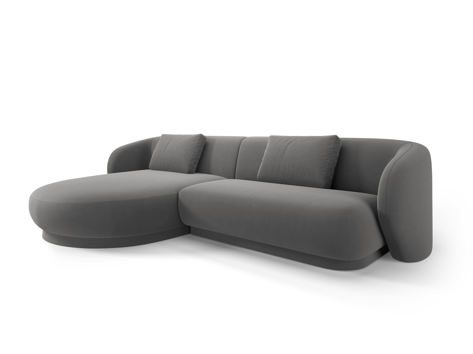 Camden Velour links Ecksofa 4 Sitzer in Warm grey präsentiert im Onlineshop von KAQTU Design AG. Ecksofa links ist von Cosmopolitan Design
