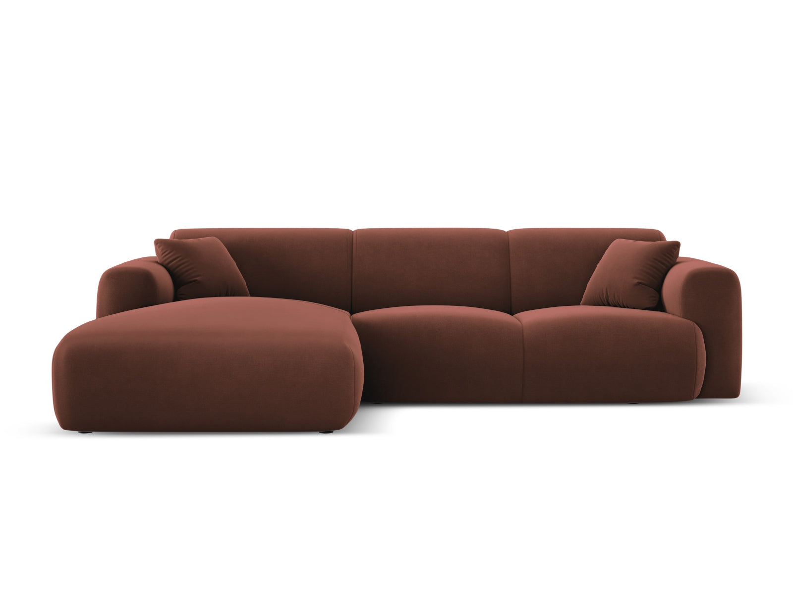 Nolio Velour Ecksofa links 4 Sitzer 170cm in Cuoio-Casino präsentiert im Onlineshop von KAQTU Design AG. L-Sofa links ist von Cosmopolitan Design
