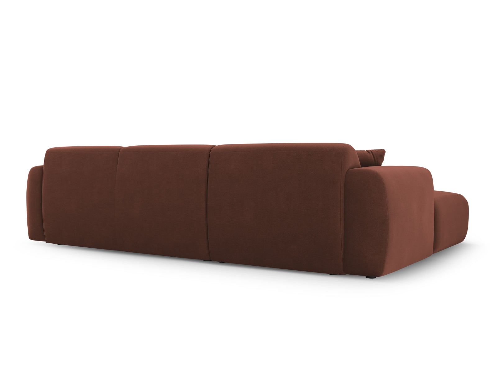 Elegantes Nolio Velour Ecksofa links, 4-Sitzer, 170 cm in Cuoio-Casino, ideal für stilvolle und komfortable Wohnräume von Cosmopolitan Design.