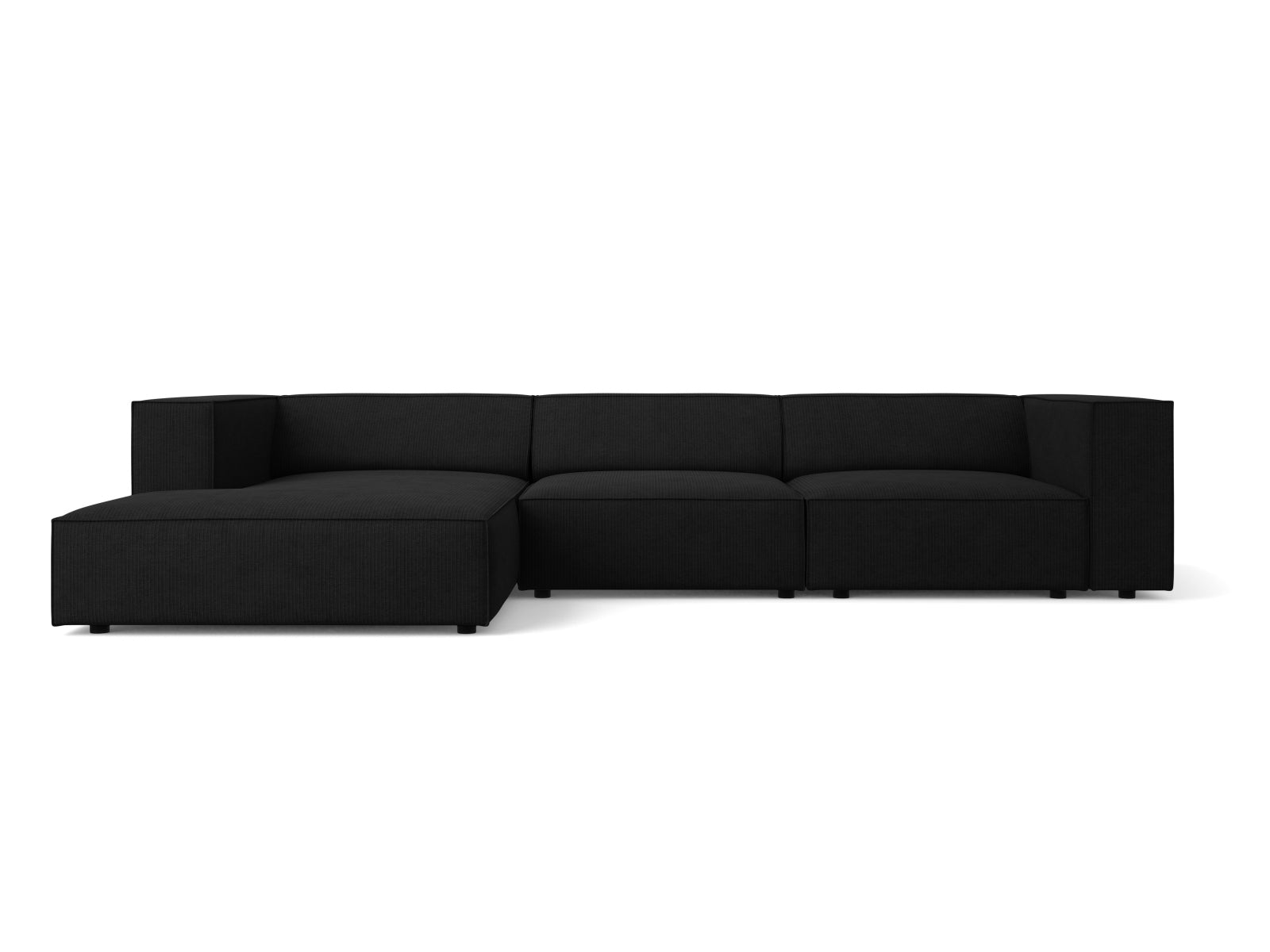 Arendal Ecksofa links 4 Sitzer in Black präsentiert im Onlineshop von KAQTU Design AG. Ecksofa links ist von Cosmopolitan Design