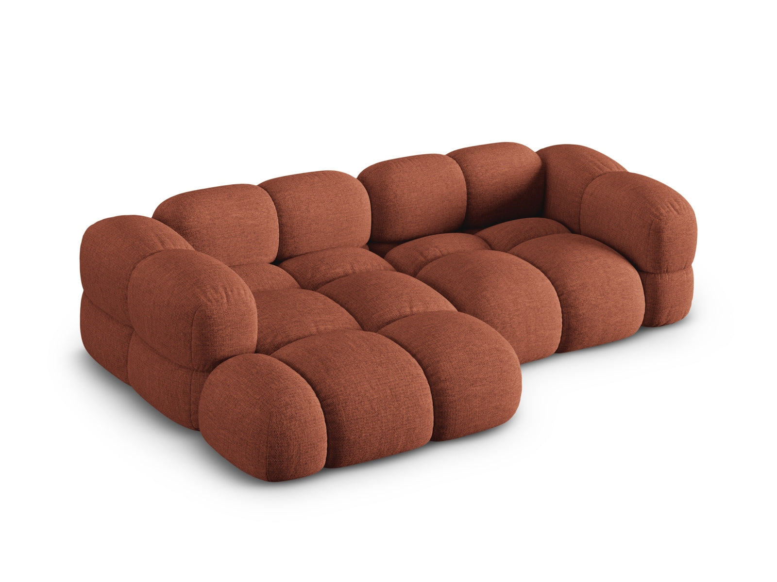 Entdecken Sie das elegante Loretto Ecksofa links 3 Sitzer 147cm von Cosmopolitan Design – stilvoll, komfortabel und ideal für kleine Räume.