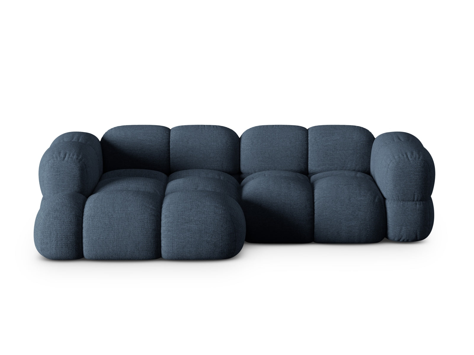 Loretto Ecksofa links 3 Sitzer 147cm in Dark Blue-Sorella präsentiert im Onlineshop von KAQTU Design AG. L-Sofa links ist von Cosmopolitan Design