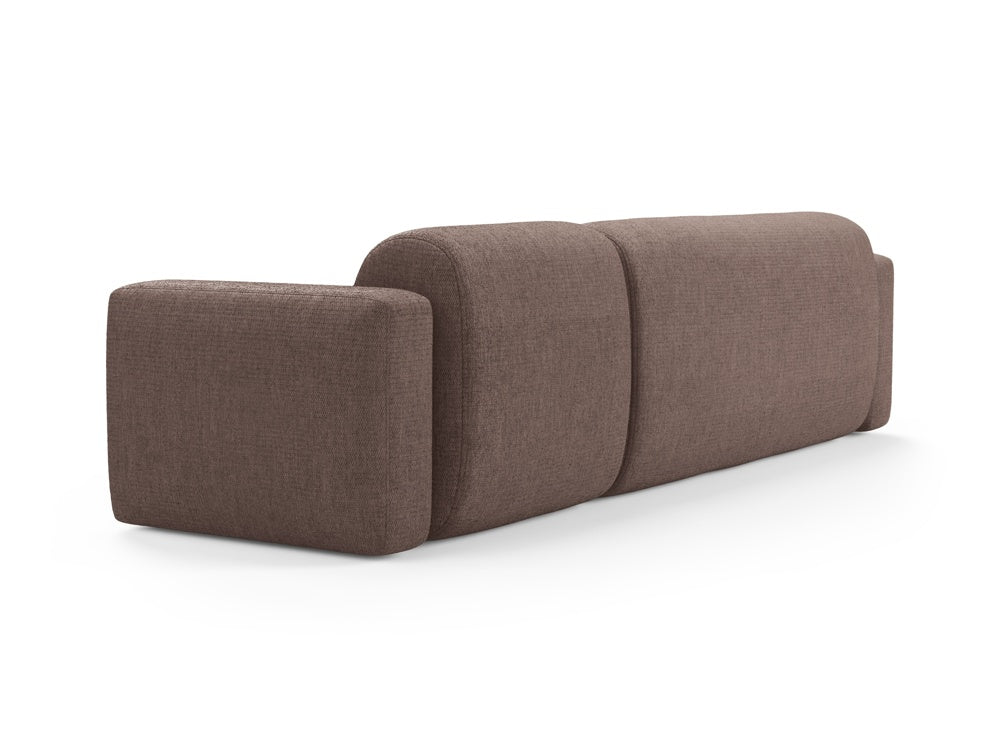 Modulares Strino Ecksofa links in warmem Cappuccino, perfekt für moderne Wohnzimmer und gemütliche Entspannung, erhältlich bei KAQTU.