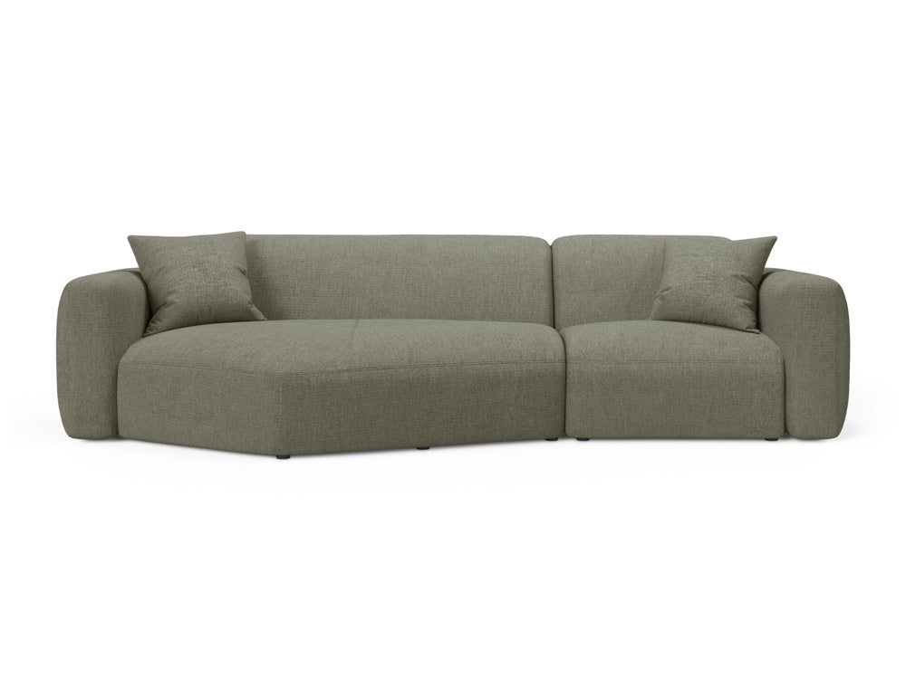 Strino Modulares Ecksofa links 3 Sitzer in Dark Olive Green-Sorella präsentiert im Onlineshop von KAQTU Design AG. L-Sofa links ist von Cosmopolitan Design