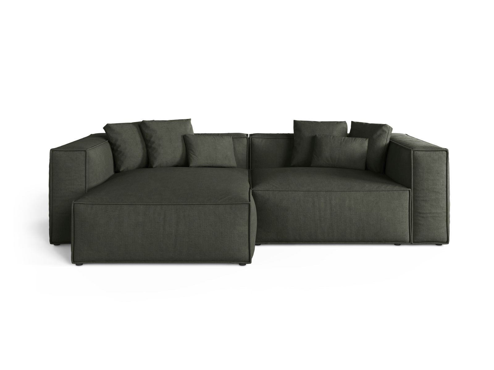 3-Sitzer Ecksofa links Aveiro in Moss Green-Liberty präsentiert im Onlineshop von KAQTU Design AG. Ecksofa links ist von Cosmopolitan Design