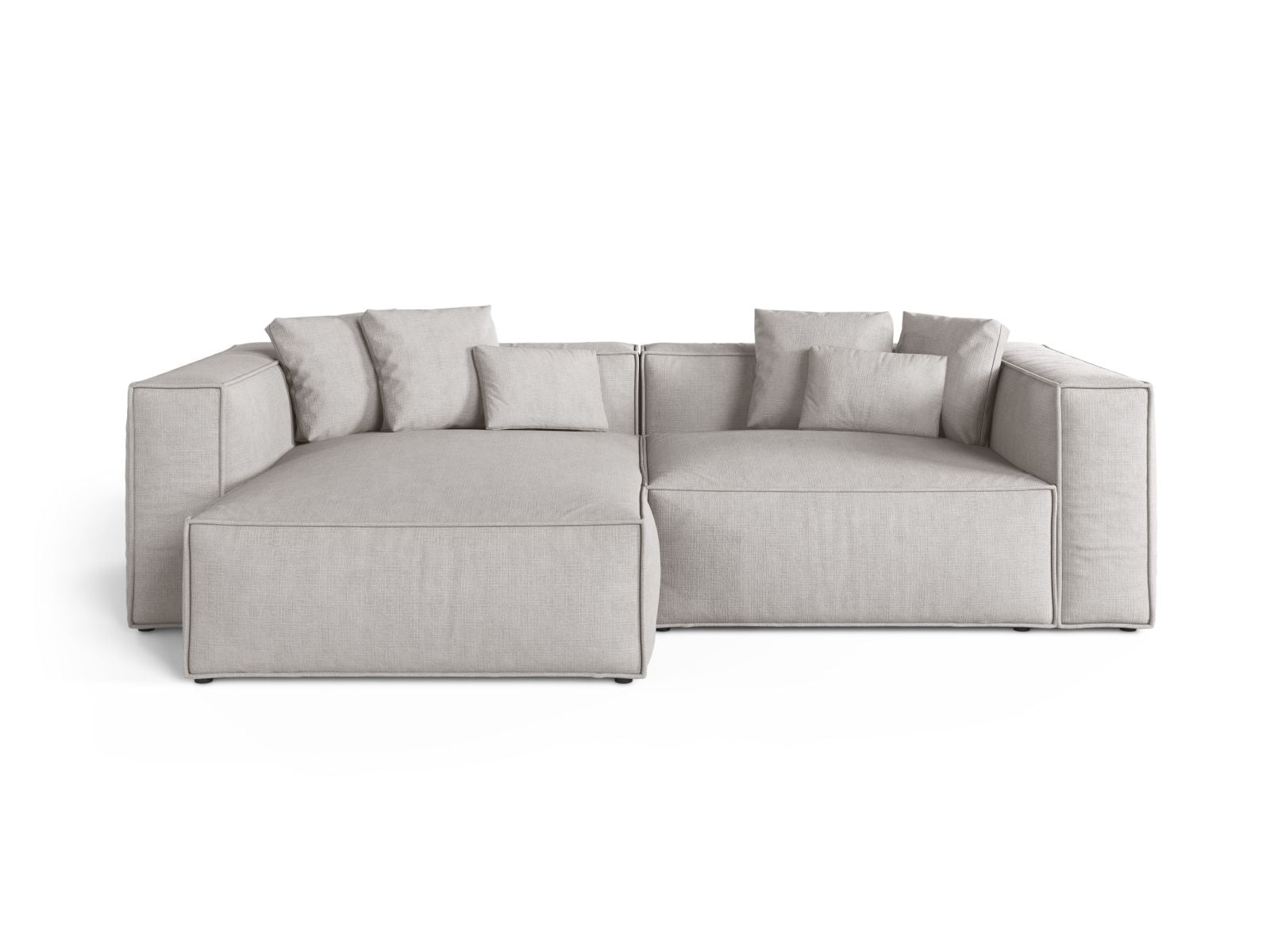 3-Sitzer Ecksofa links Aveiro in Light Grey-Liberty präsentiert im Onlineshop von KAQTU Design AG. Ecksofa links ist von Cosmopolitan Design