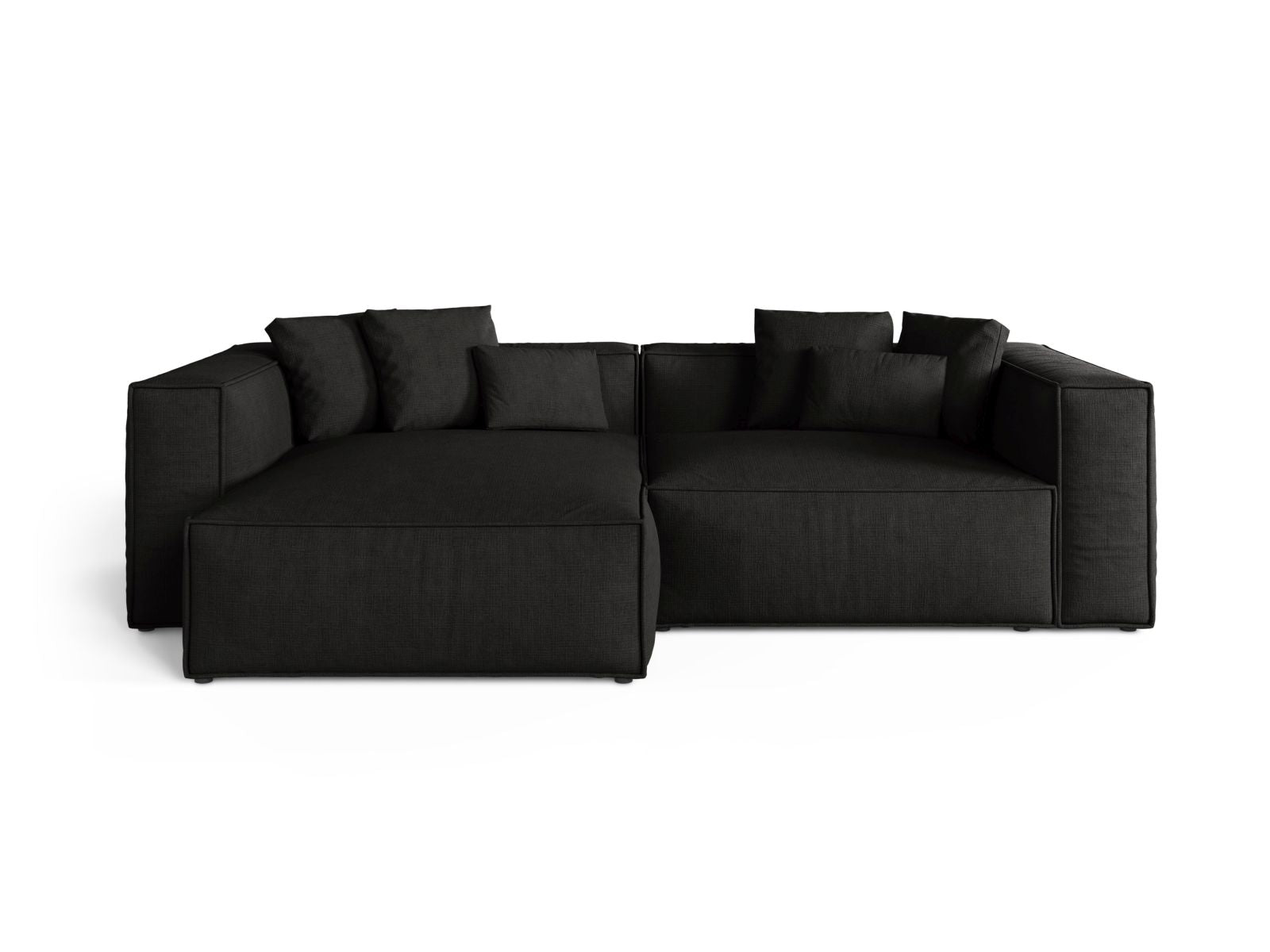 3-Sitzer Ecksofa links Aveiro in Black-Liberty präsentiert im Onlineshop von KAQTU Design AG. Ecksofa links ist von Cosmopolitan Design