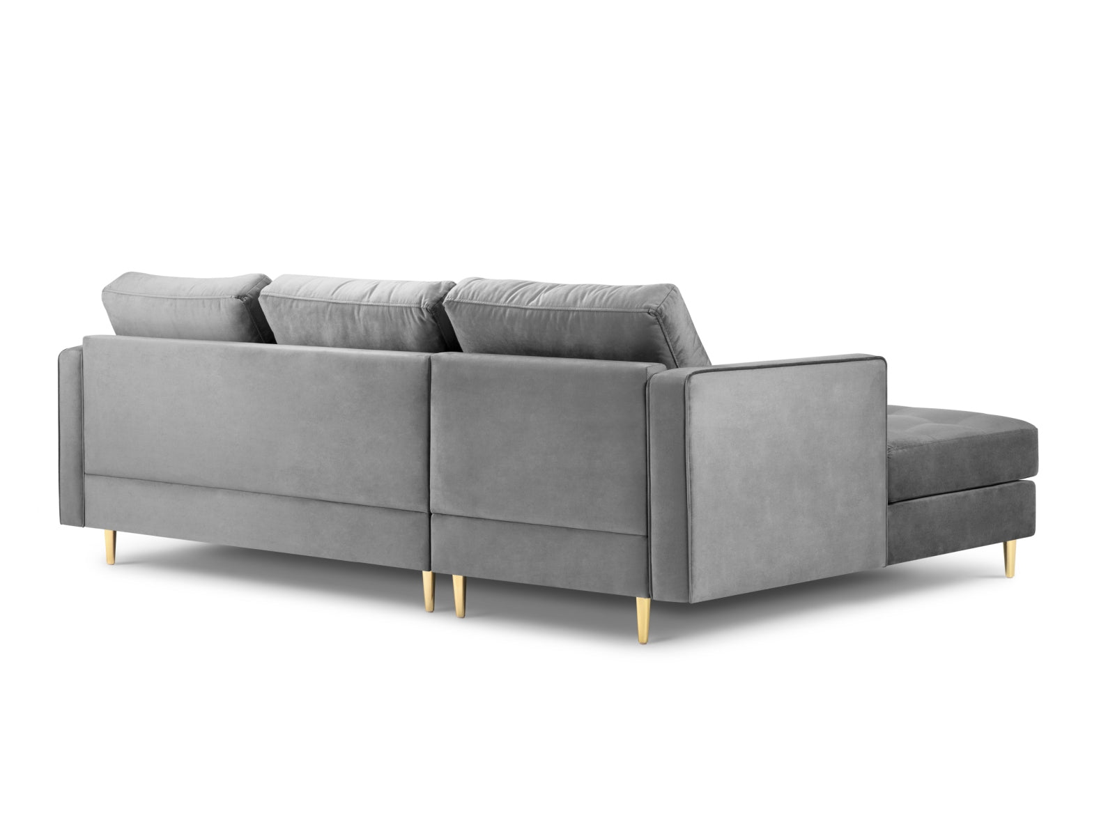 Stylisches 4-Sitzer Ecksofa links Aspen in modernem Grau, perfekt für stilvolle und einladende Wohnbereiche von Cosmopolitan Design.