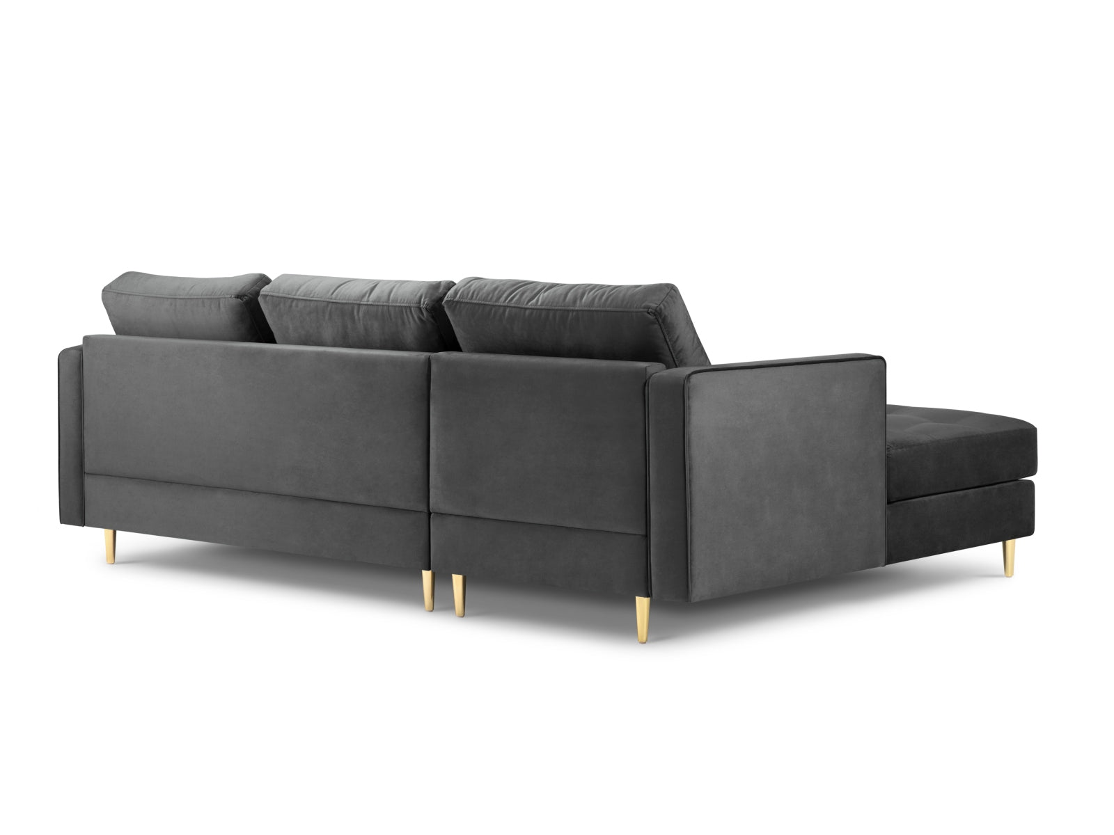 Modernes 4-Sitzer Ecksofa links Aspen in edlem Dunkelgrau, perfekt für gemütliche und stilvolle Wohnambiente von Cosmopolitan Design.
