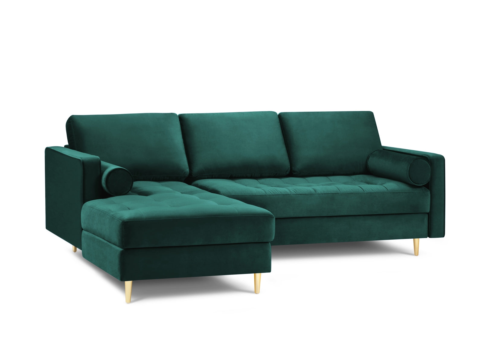 4-Sitzer Ecksofa links Aspen in Petrol-Salvador präsentiert im Onlineshop von KAQTU Design AG. Ecksofa links ist von Cosmopolitan Design