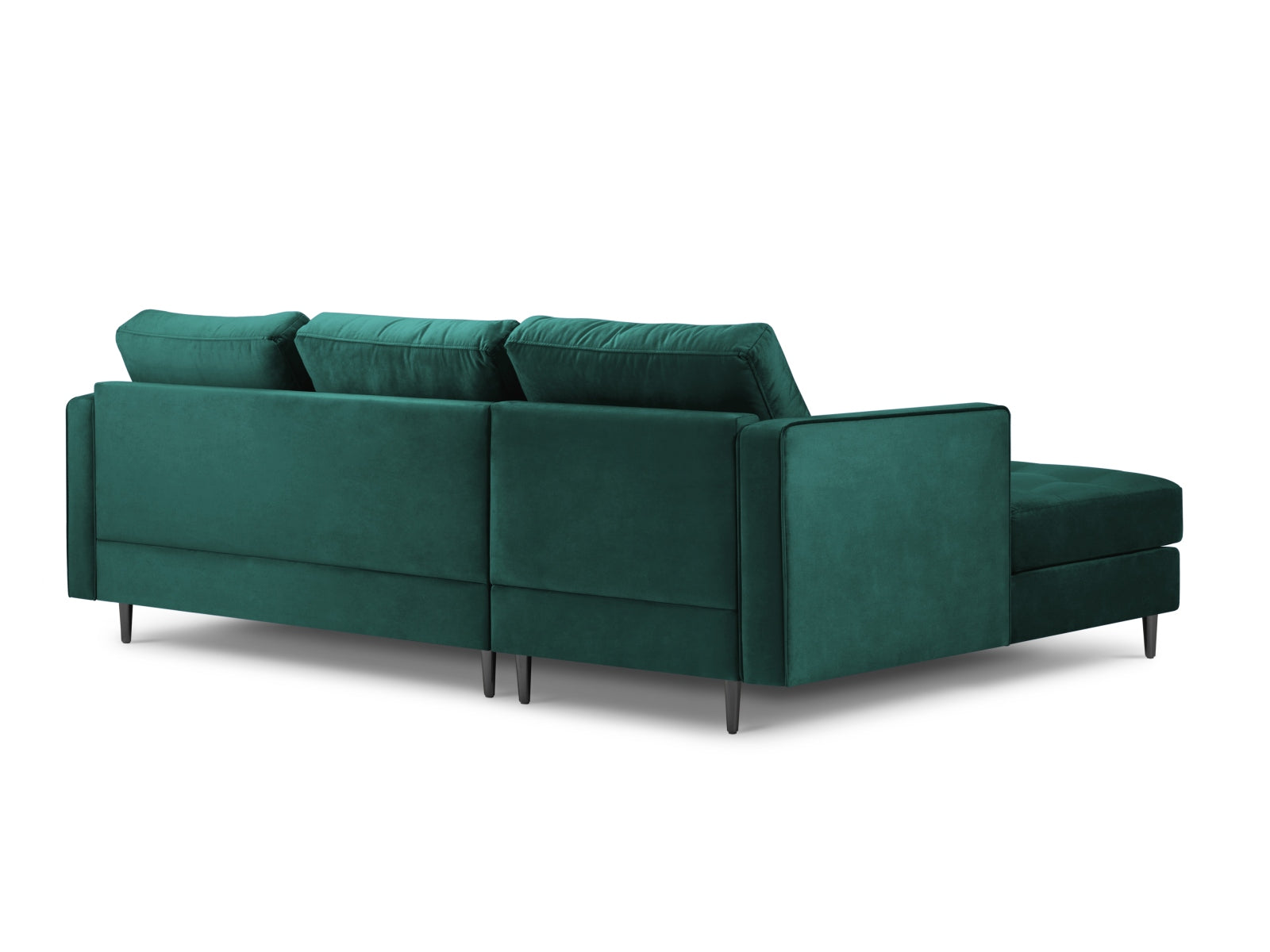 Stylisches 4-Sitzer Ecksofa links Aspen in ansprechendem Petrol, perfekt für stilvolle und einladende Wohnbereiche von Cosmopolitan Design.