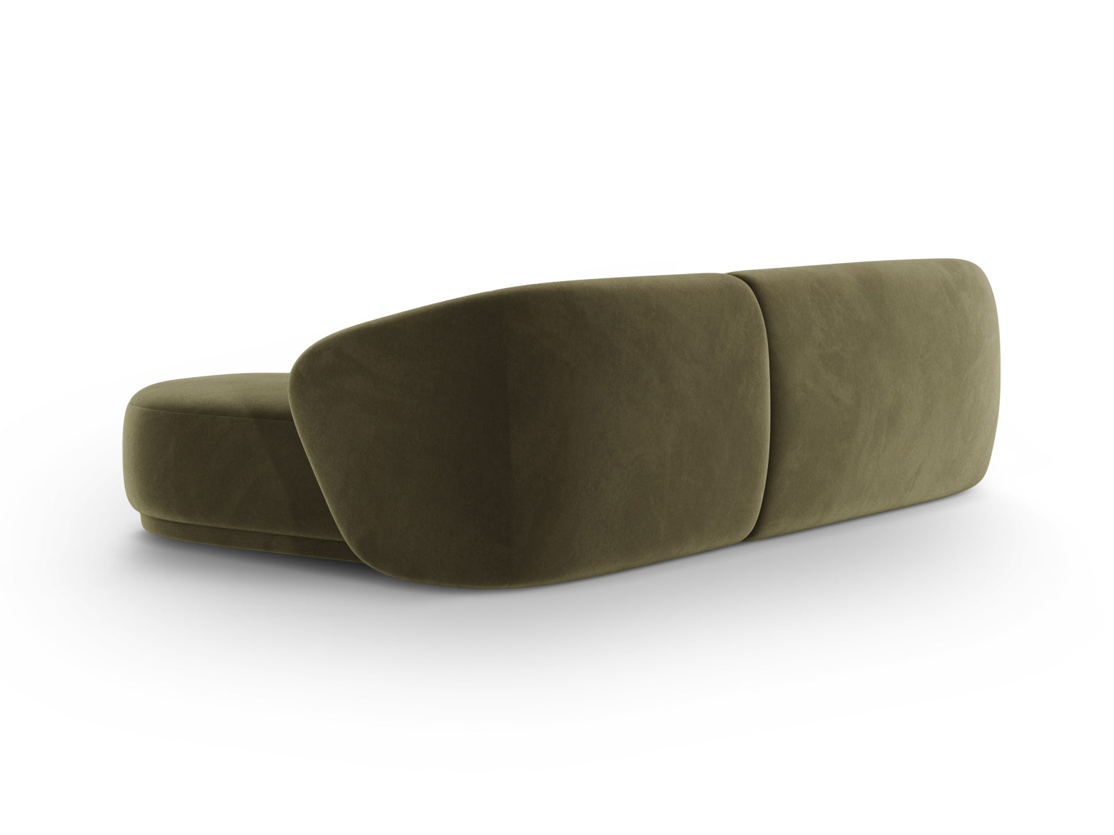 Stylisches 4-Sitzer Ecksofa links Gomera in ansprechendem Grünton, perfekt für zeitgemäße Wohnräume von Cosmopolitan Design.