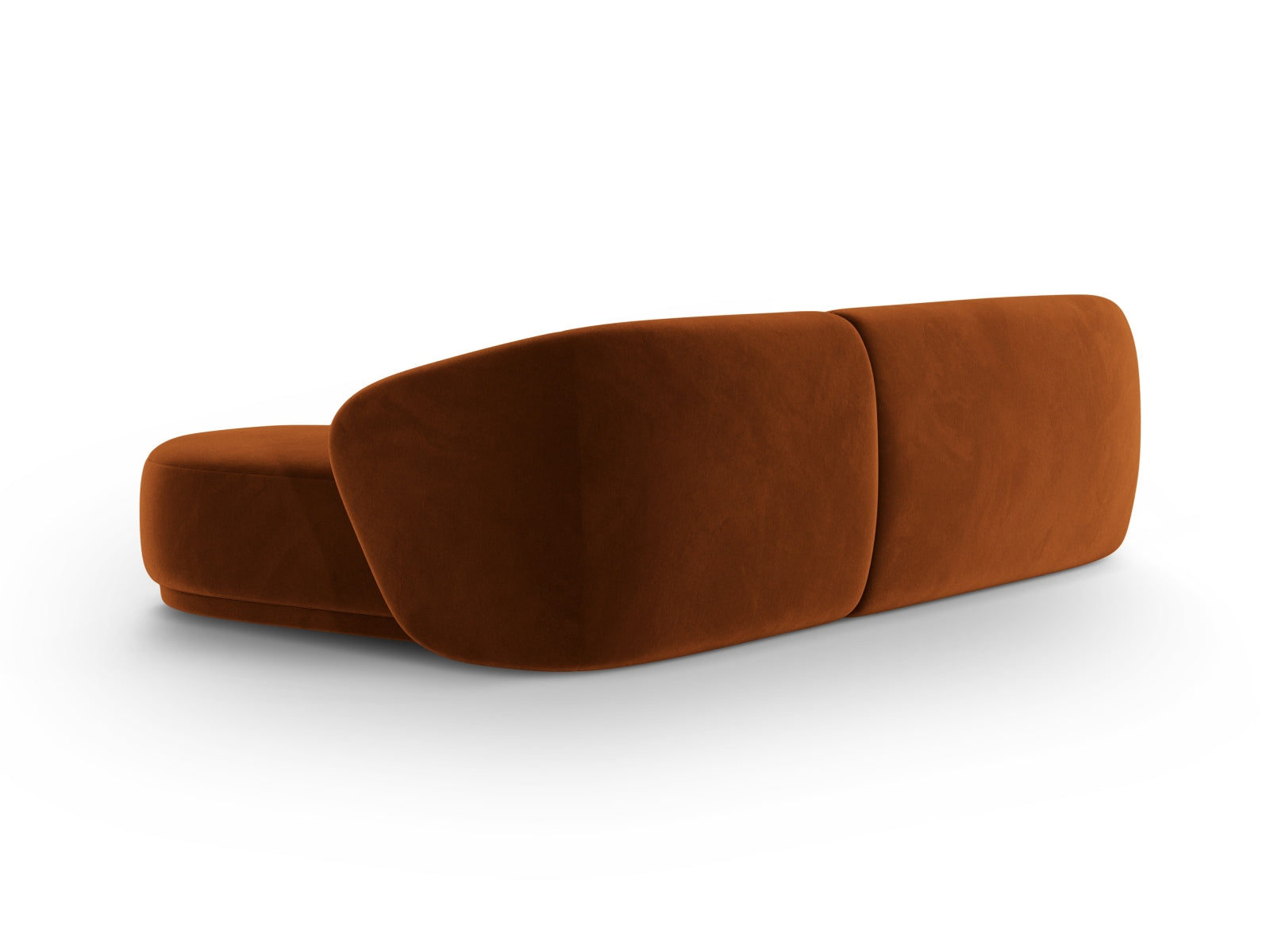 Stylisches 4-Sitzer Ecksofa links Gomera in elegantem Terracotta, perfekt für gemütliche Abende und stilvolle Wohnambiente.