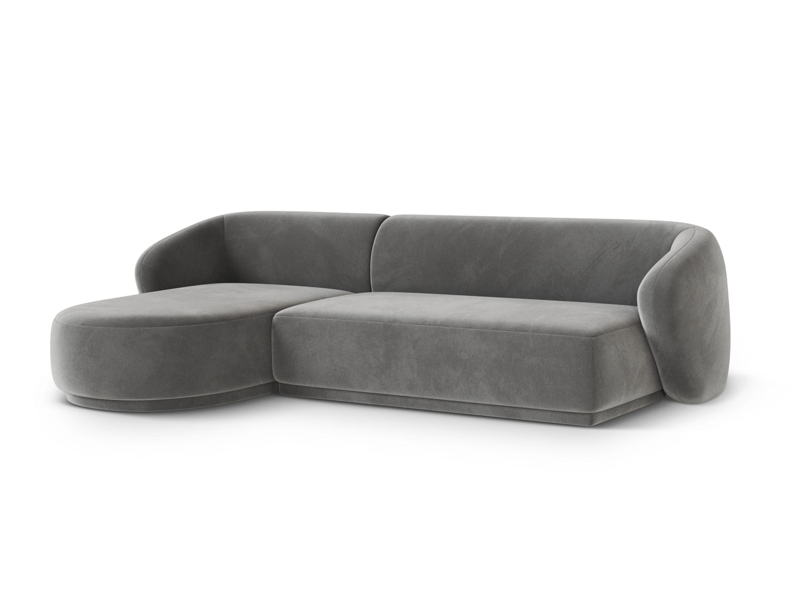 Stylisches 4-Sitzer Ecksofa links Gomera in elegantem Grau, ideal für moderne Wohnräume, präsentiert von Cosmopolitan Design.