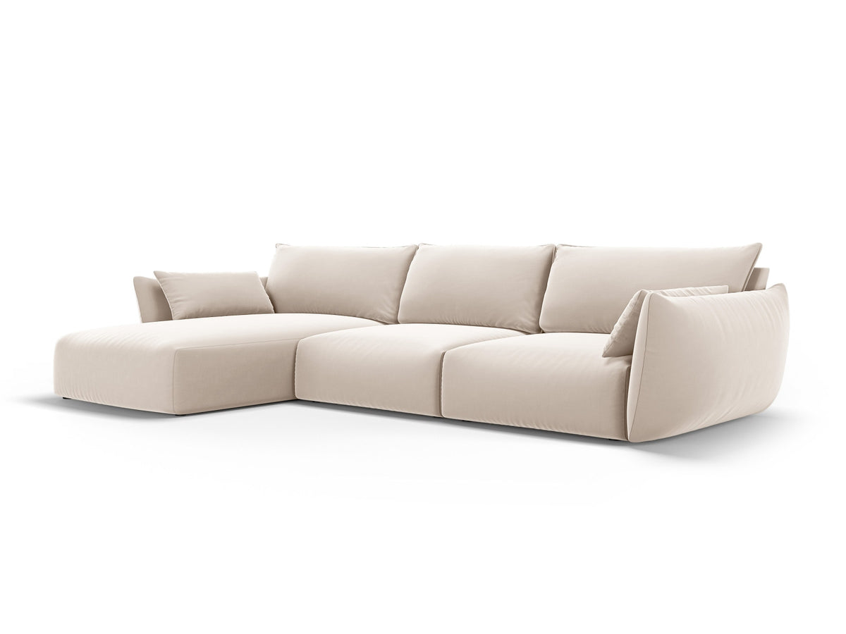 4-Sitzer Ecksofa links Matera in Beige-Salvador präsentiert im Onlineshop von KAQTU Design AG. Ecksofa links ist von Cosmopolitan Design
