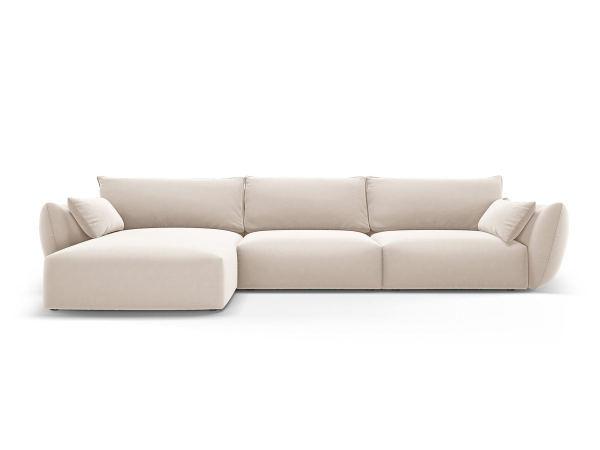 4-Sitzer Ecksofa links Matera in Beige-Salvador präsentiert im Onlineshop von KAQTU Design AG. Ecksofa links ist von Cosmopolitan Design