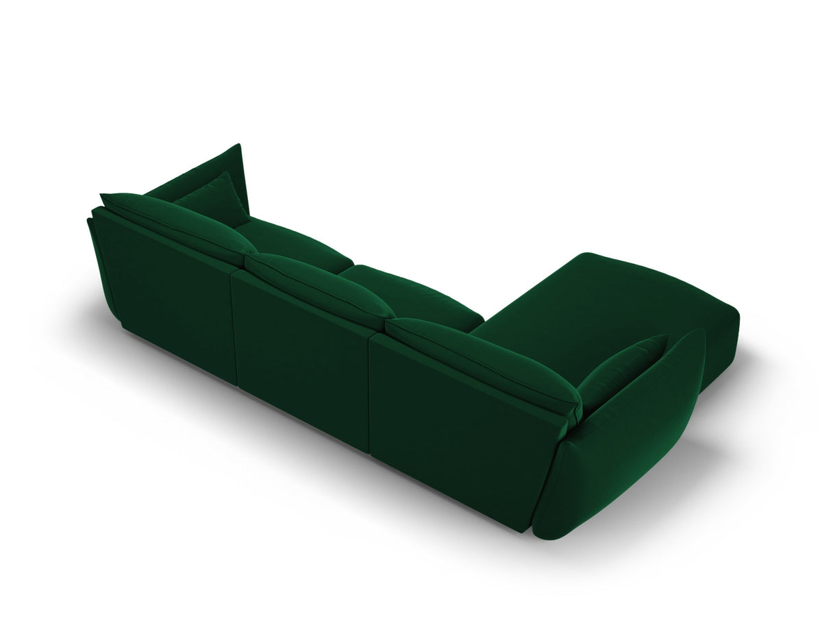 4-Sitzer Ecksofa links Matera in Bottle Green-Salvador präsentiert im Onlineshop von KAQTU Design AG. Ecksofa links ist von Cosmopolitan Design