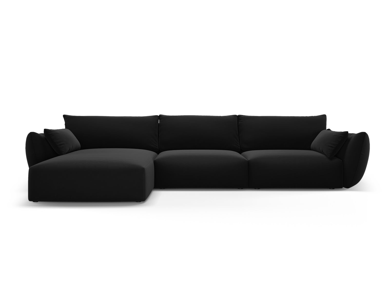 4-Sitzer Ecksofa links Matera in Black-Salvador präsentiert im Onlineshop von KAQTU Design AG. Ecksofa links ist von Cosmopolitan Design